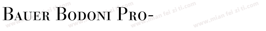Bauer Bodoni Pro字体转换